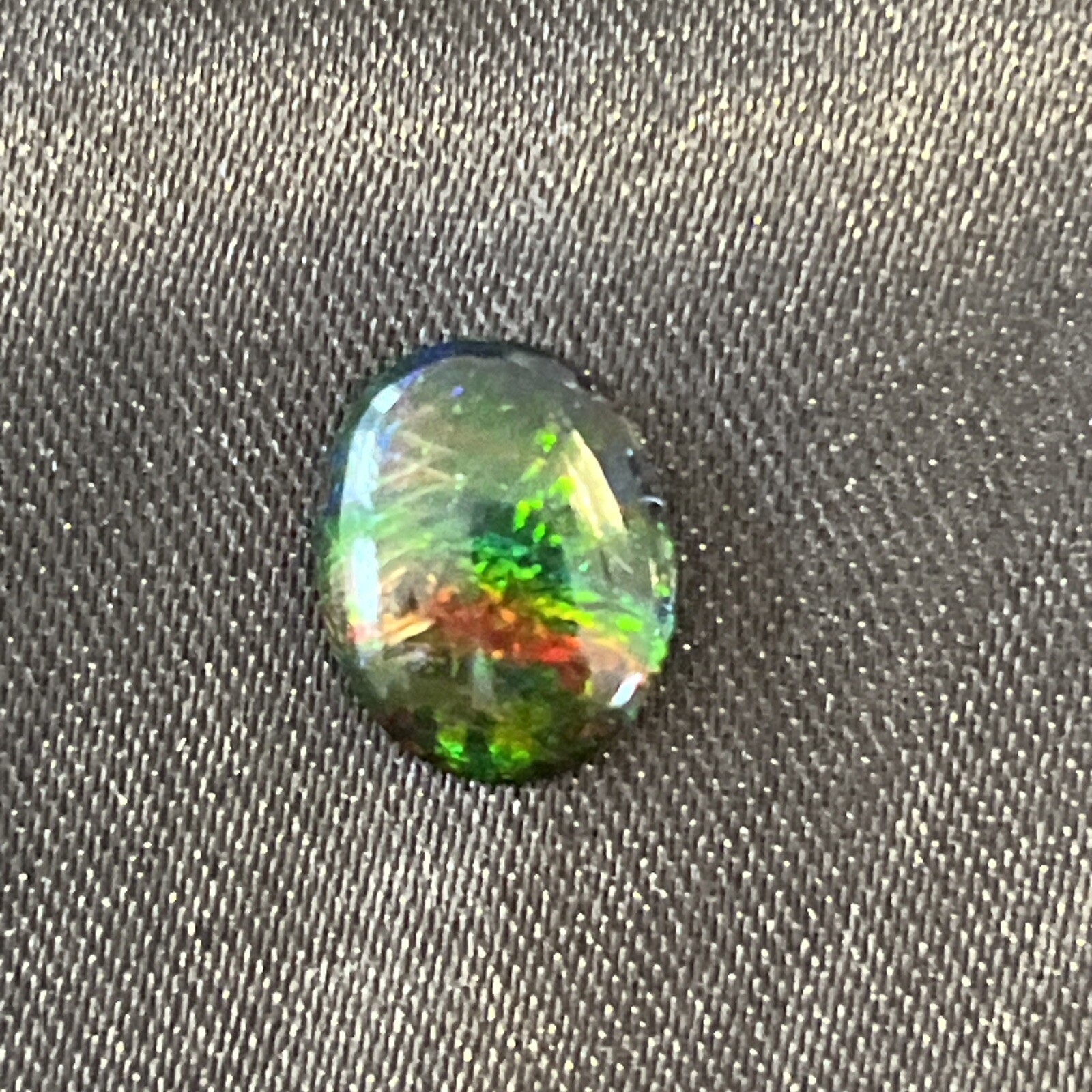 1 Ct. Black Opal Cabochon Stabilized 9.2mm X 11.3mm X 2mm