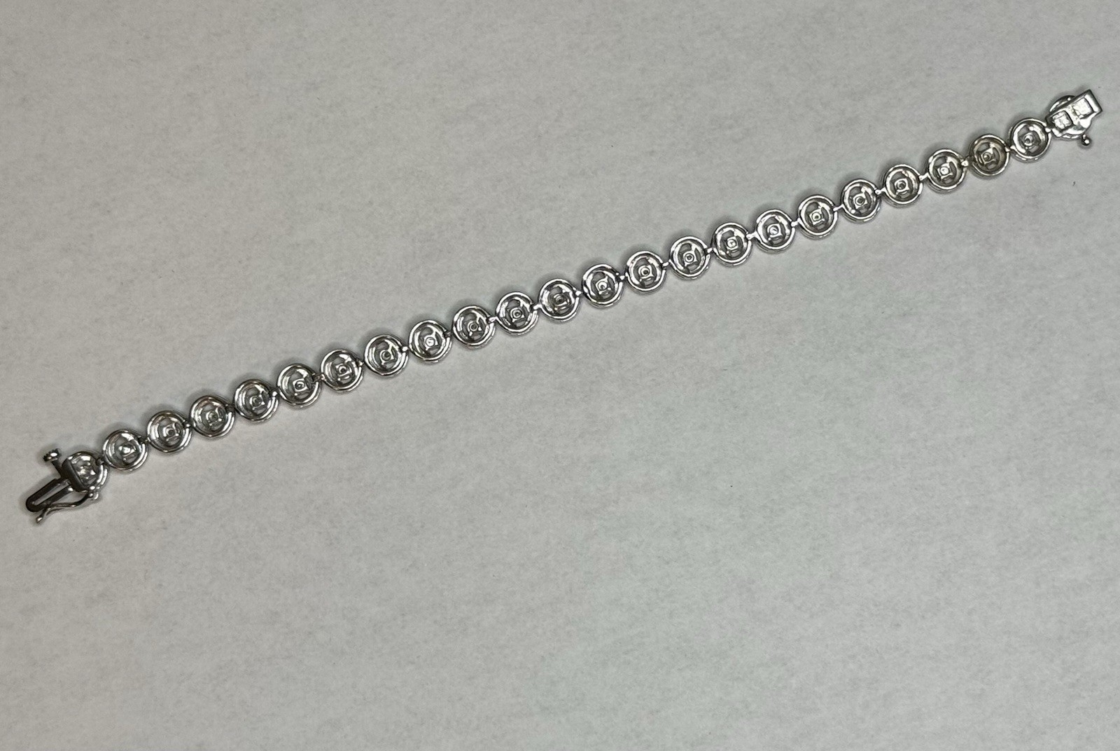 Genuine Diamond Tennis Bracelet & Earrings (ESTATE)
