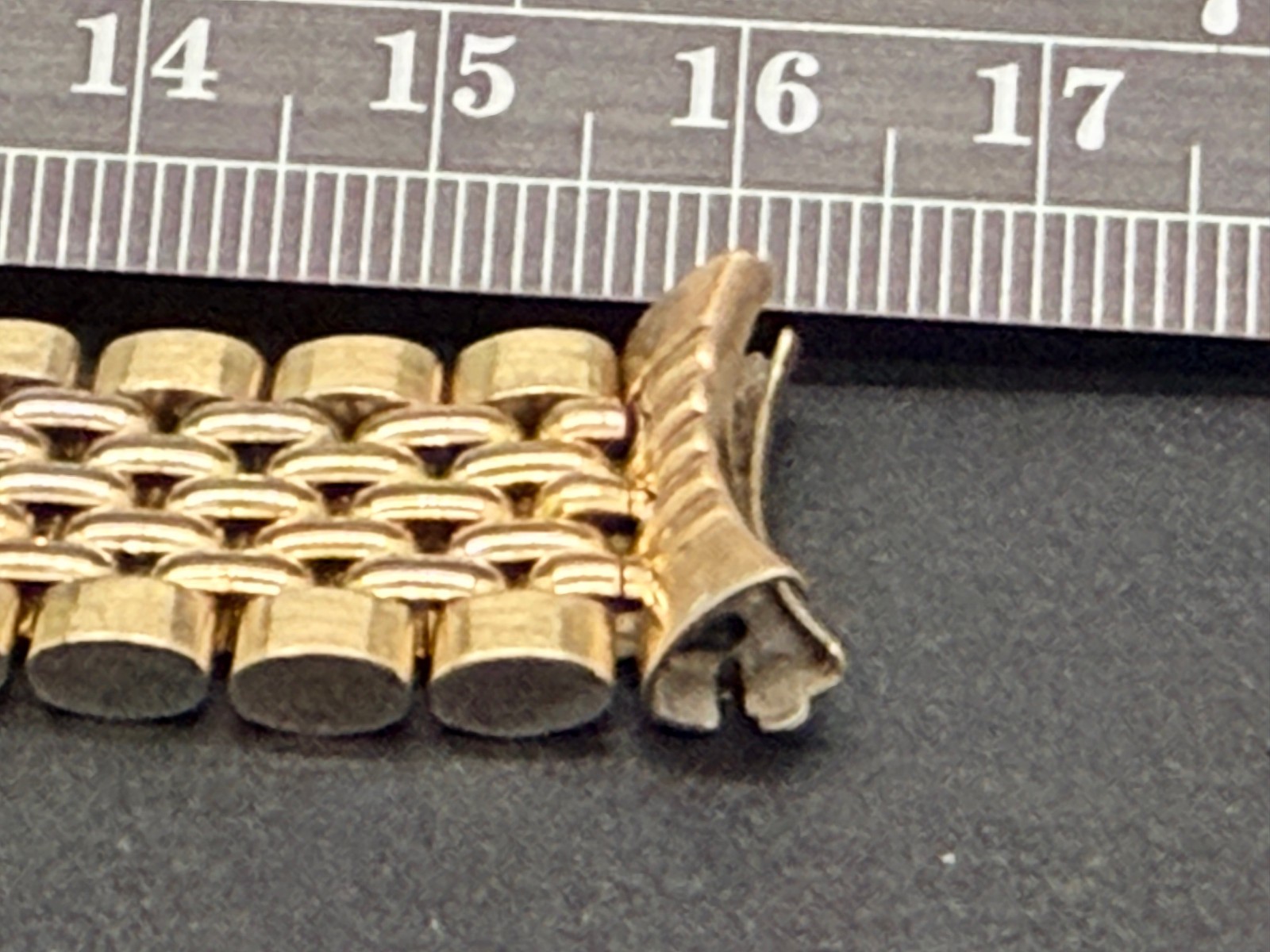 Vintage Omega 8220/511 Gold Plated Beads of Rice Bracelet 18mm Seamaster BOR
