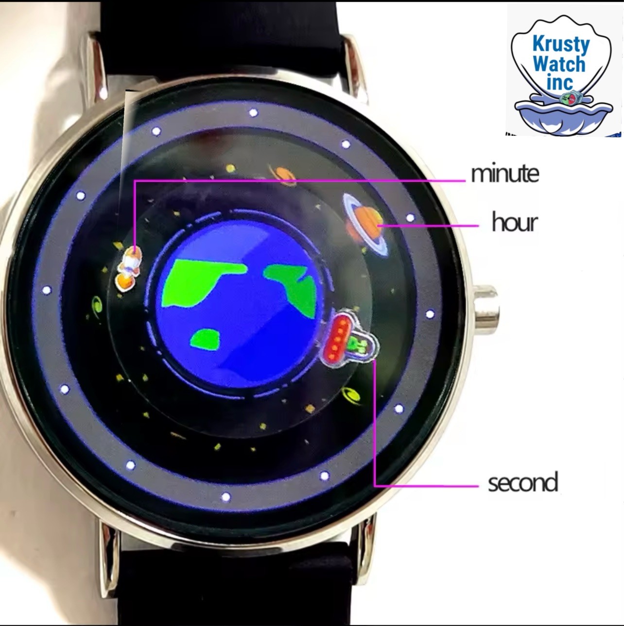 Novelty Watch. Alien Space Solar System Watch. Unisex Quartz.