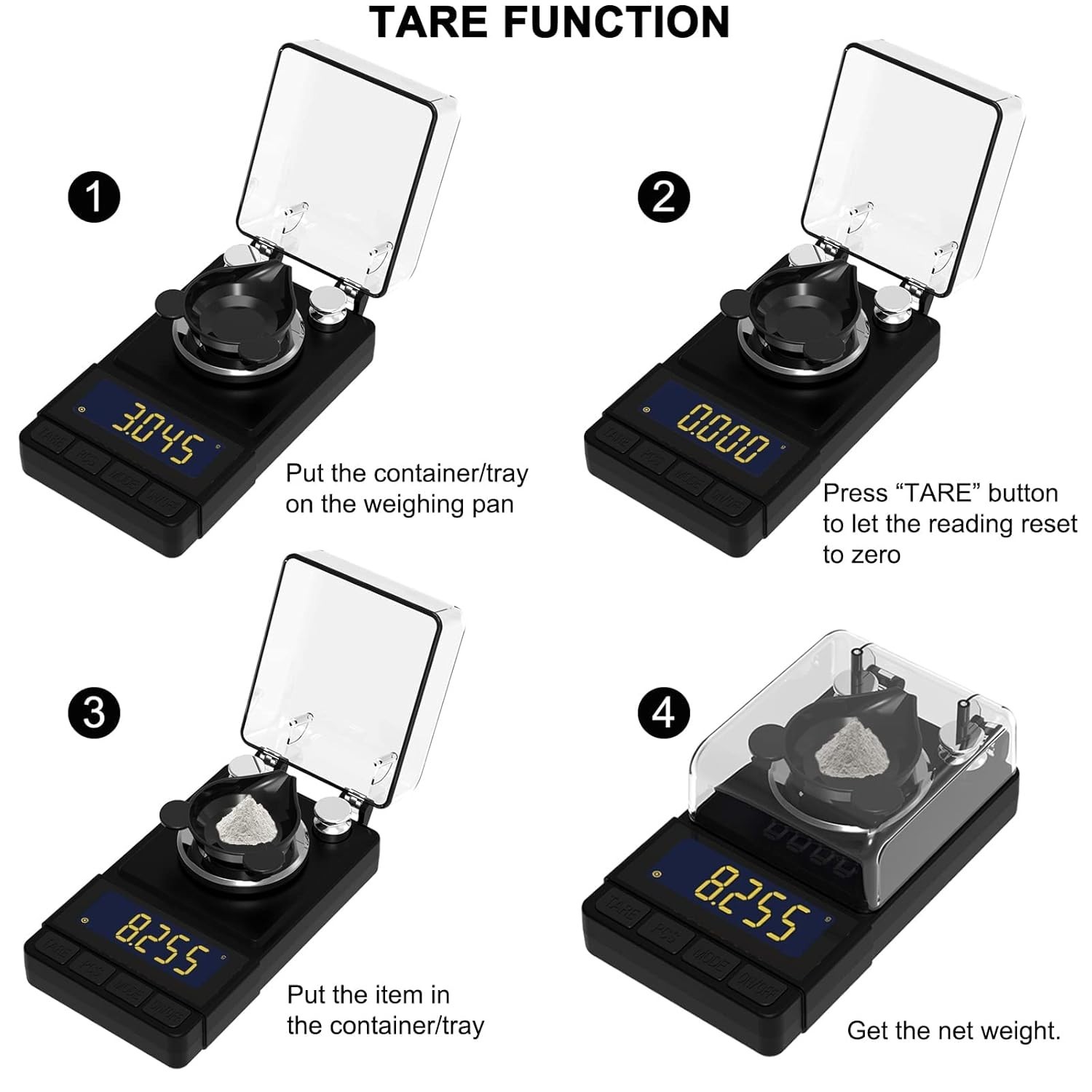 Precision Digital Scale with Tare Function – 50g Capacity for Jewelry & More
