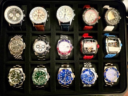8/15 Slot Watch Collection Box Waterproof Sponge Case Jewelry Storage Organizer