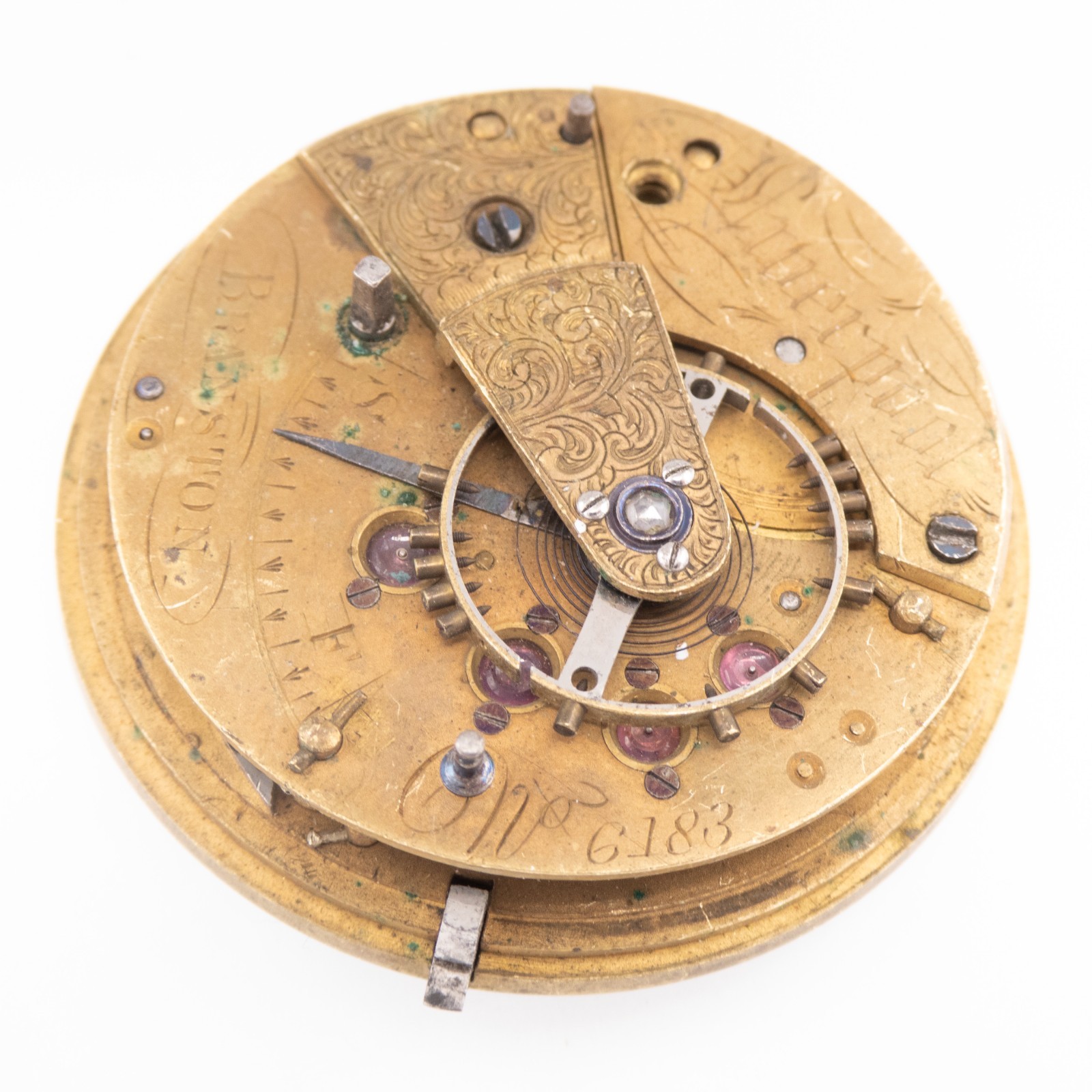 Branston 45.1 x 13.7 mm Key Wind Fusee Antique Pocket Watch Movement