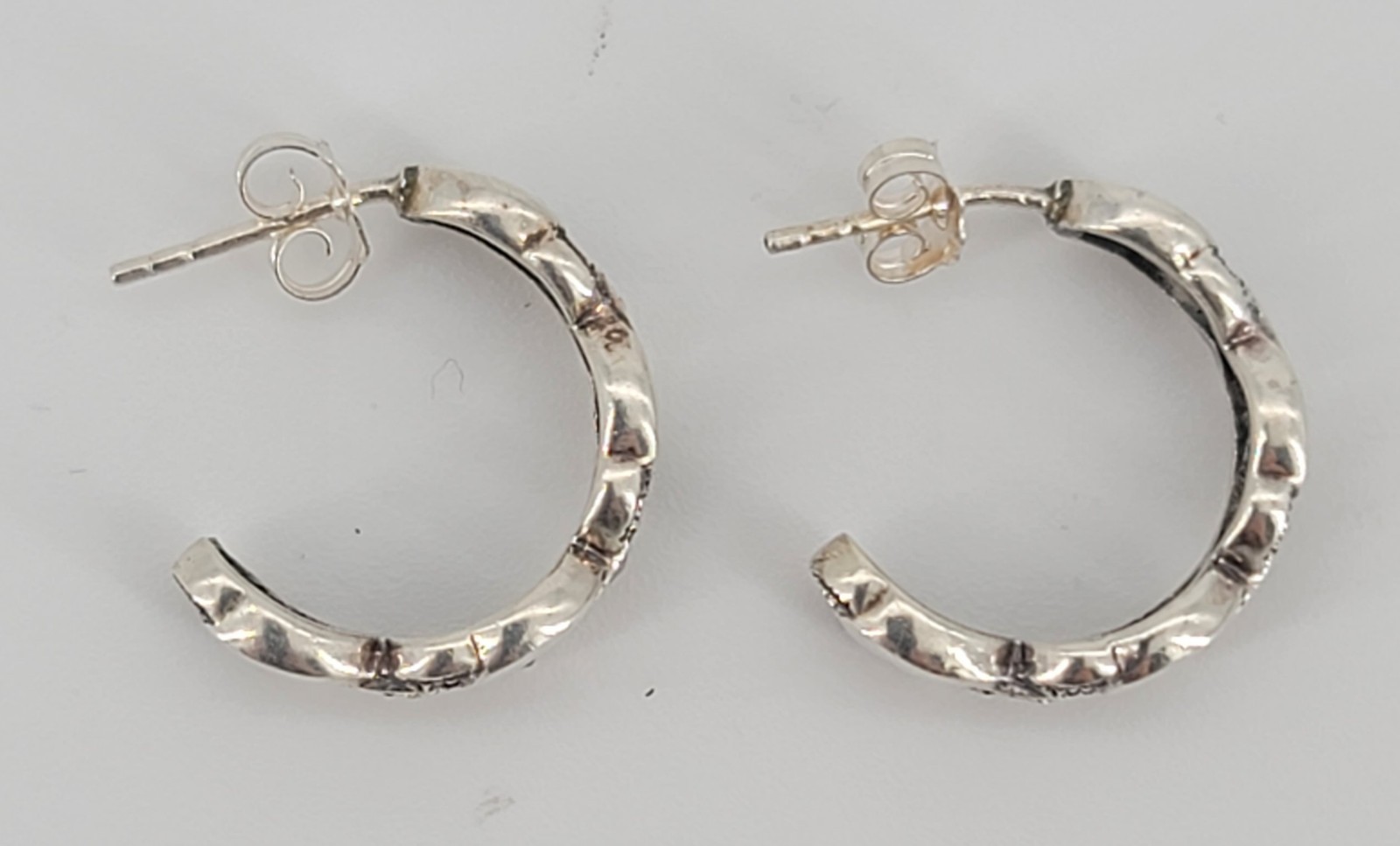 Sterling Silver Lot of 4 Pairs of Pierced Earrings Marked 925 or Sterling