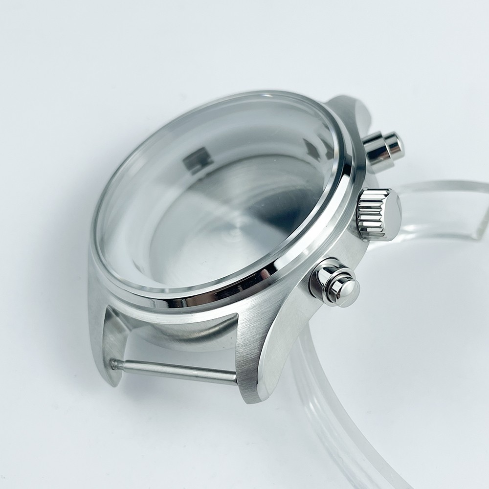 45mm Pilot Chronograph Watch Case Sapphire Crystal for Miyota 0S00