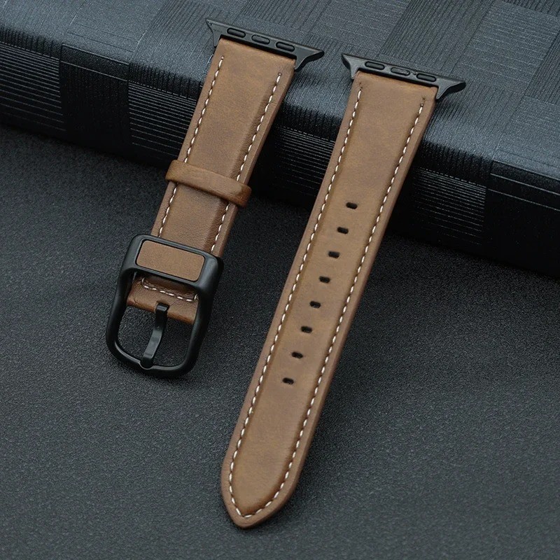 Genuine Leather Apple Watch Band Strap for iWatch Series 11 9 8 7 Ultra 38-49mm