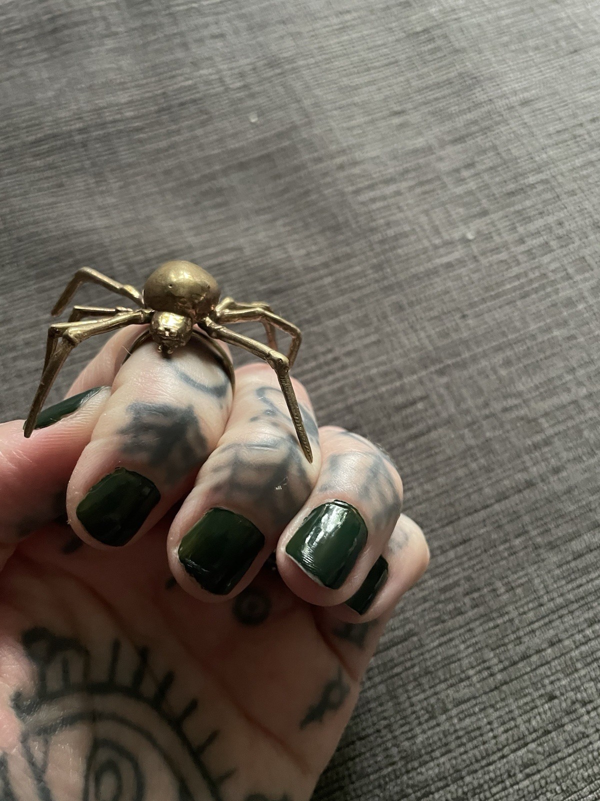 Solid Brass Spider Ring