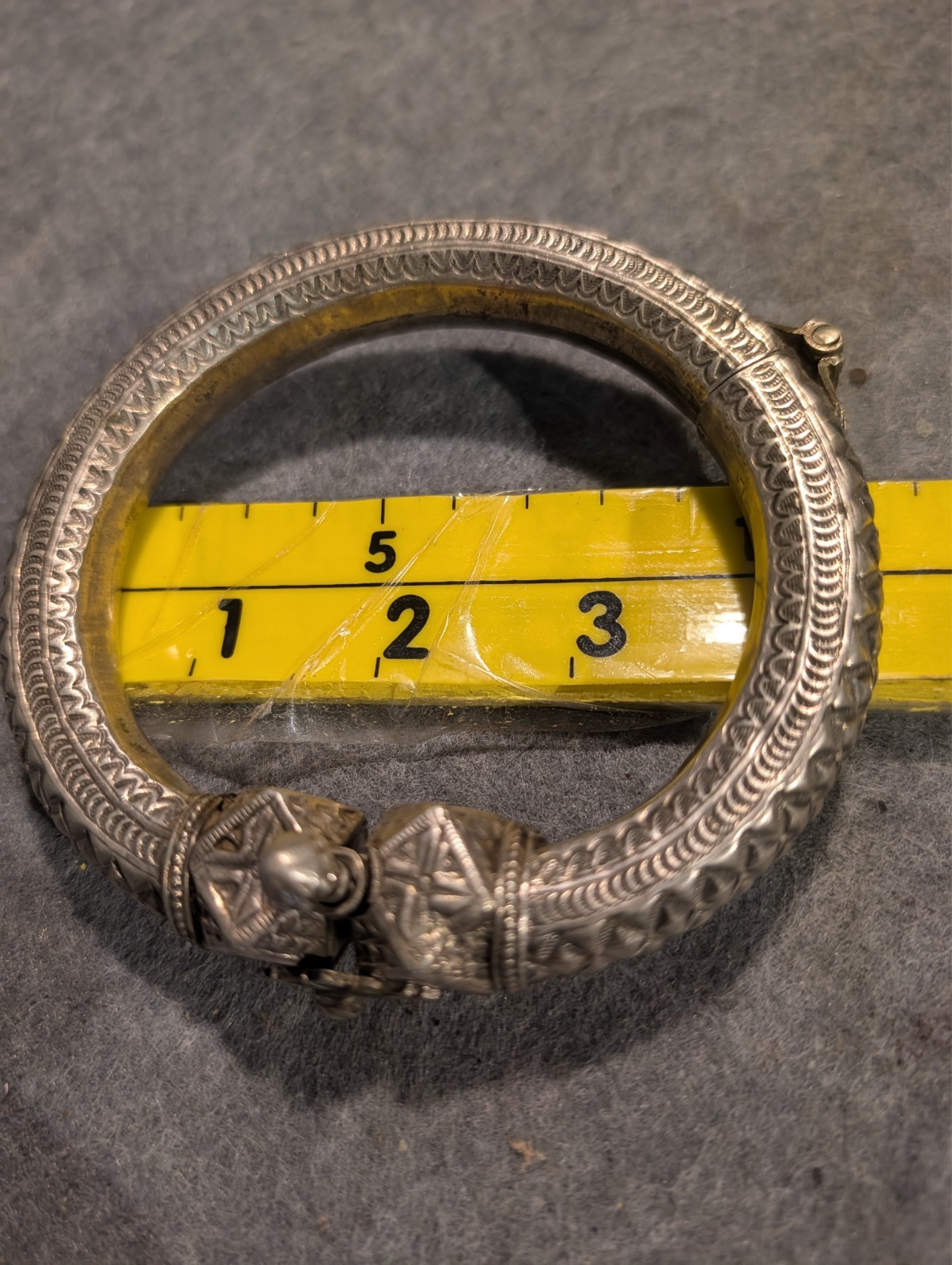 Rare 19th Century 900 Silver Egypt or India Link Tribal Anklet Bracelet 2.88oz