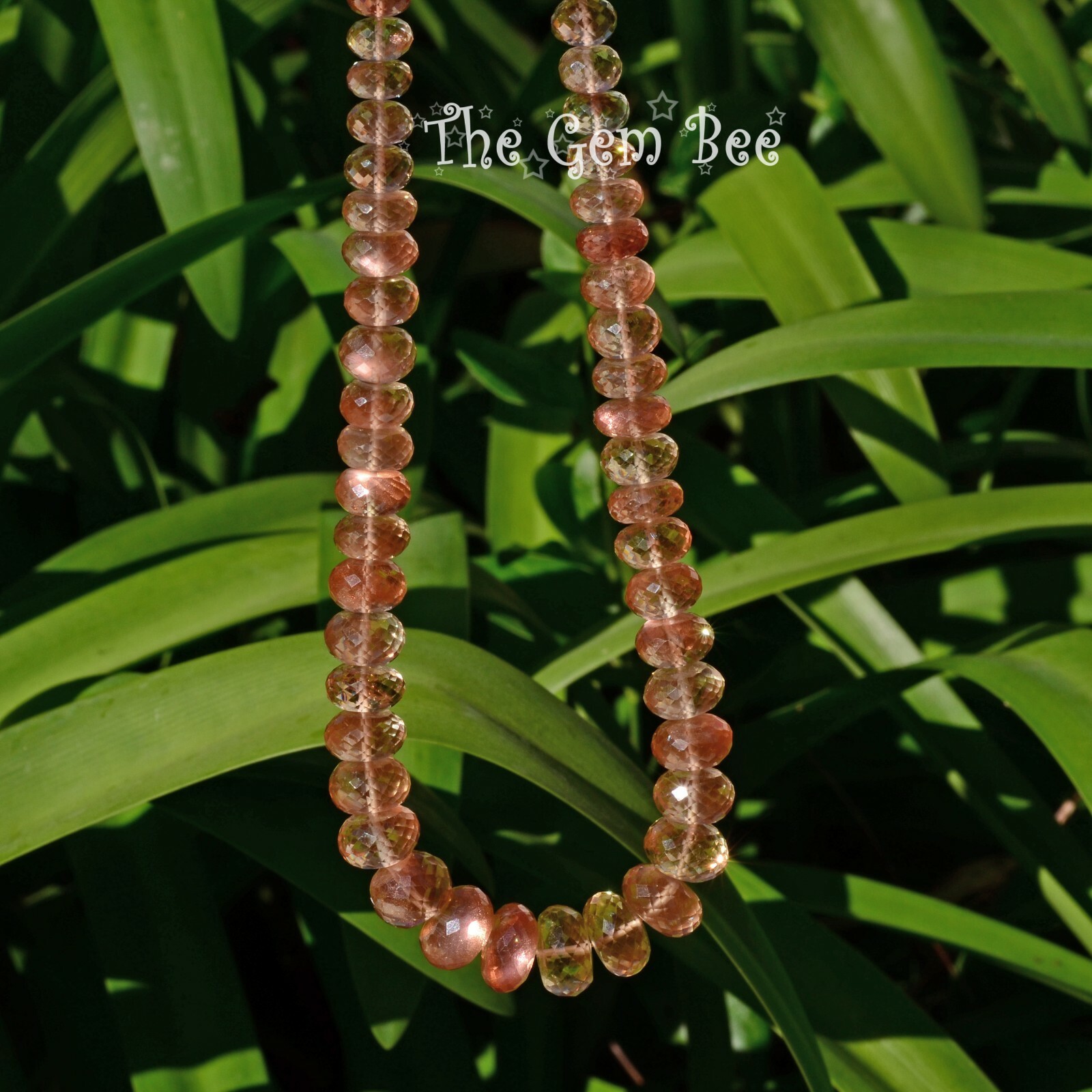 Rare Large 425CT 8.3mm-14.2mm Oregon Sunstone Faceted Size Rondelle Beads 18″ St