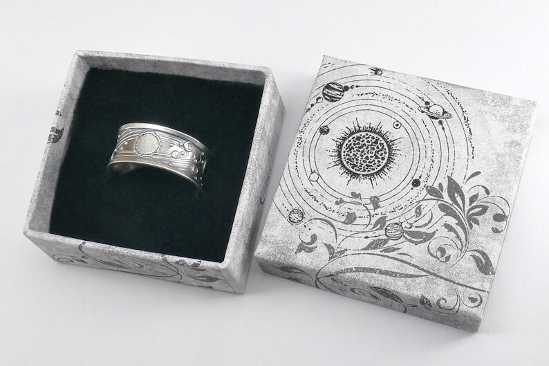 Sterling Silver Space Ring – Satellite Jewelry, Astronaut Gift, Outer Space