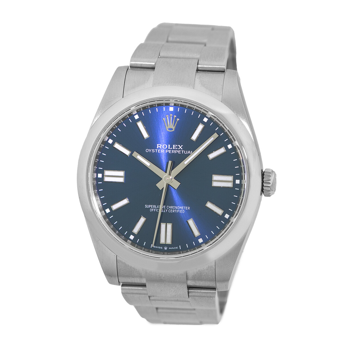 ROLEX Stainless Steel 41mm Oyster Perpetual Blue 124300 UNWORN 2025 Box Warranty