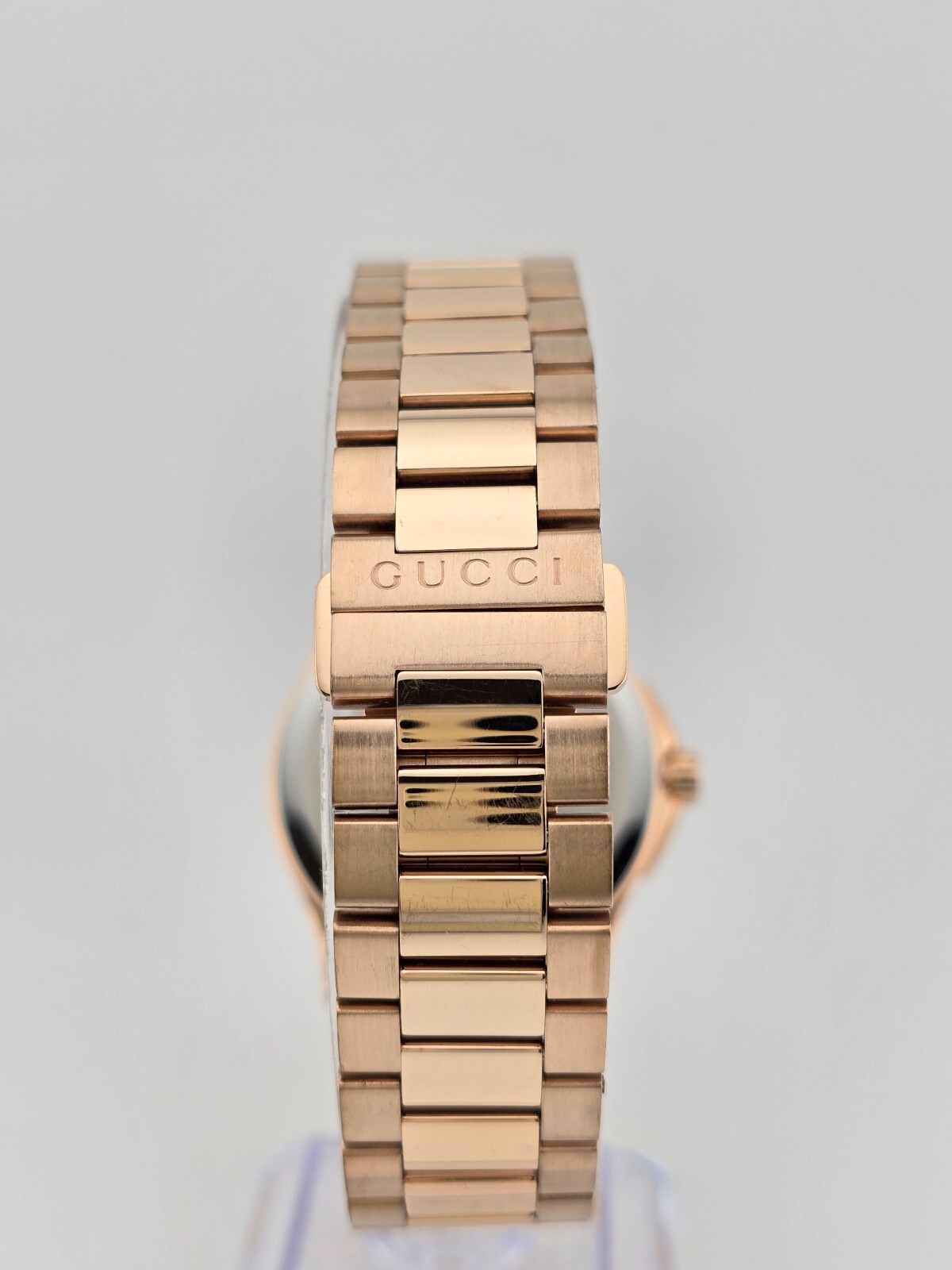 Gucci G-Timeless Stainless Steel Rose Gold Dial Watch – YA126482 ($1010 MSRP)