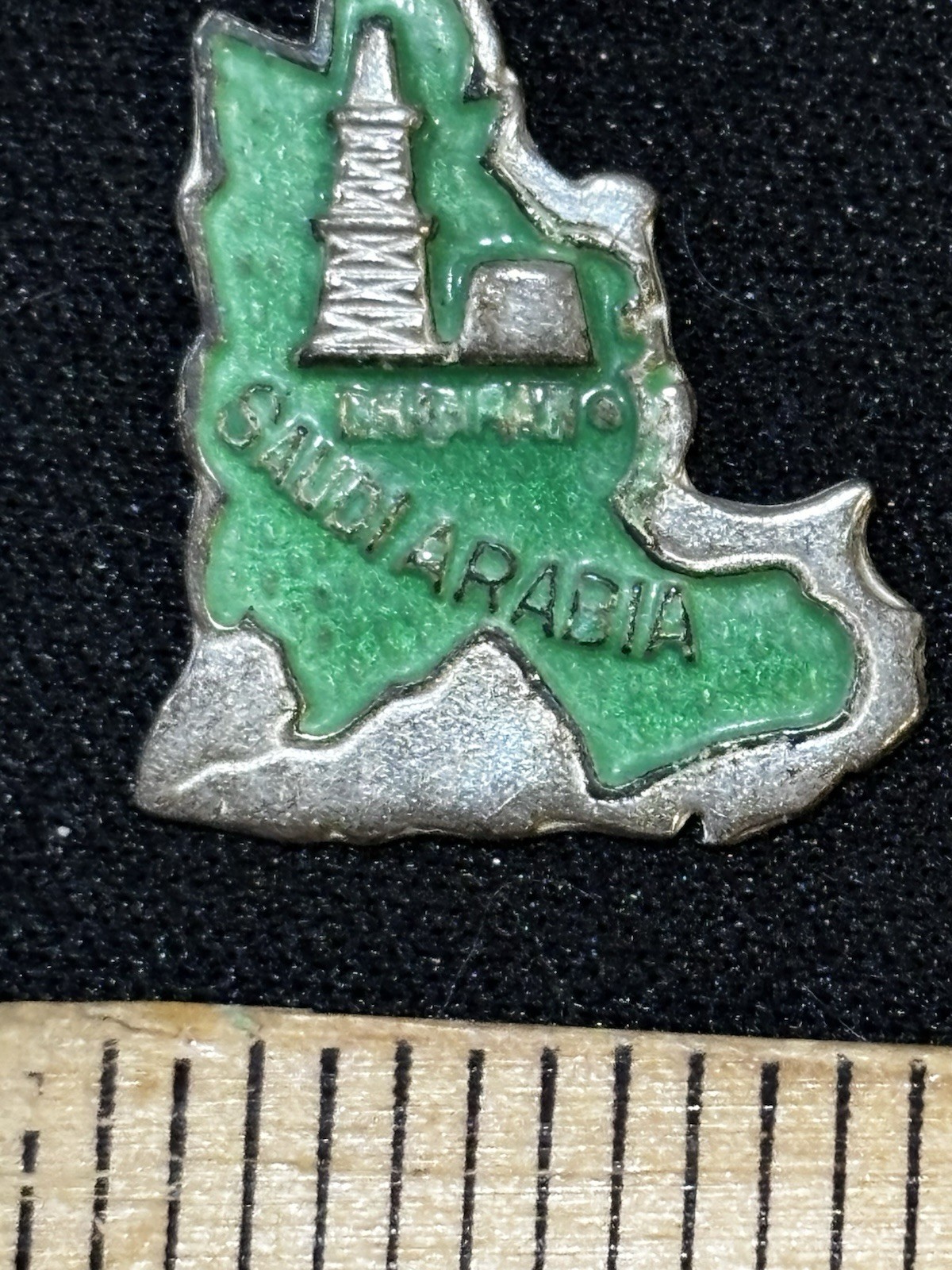 Saudi Arabia Vintage Silver Pendant Green