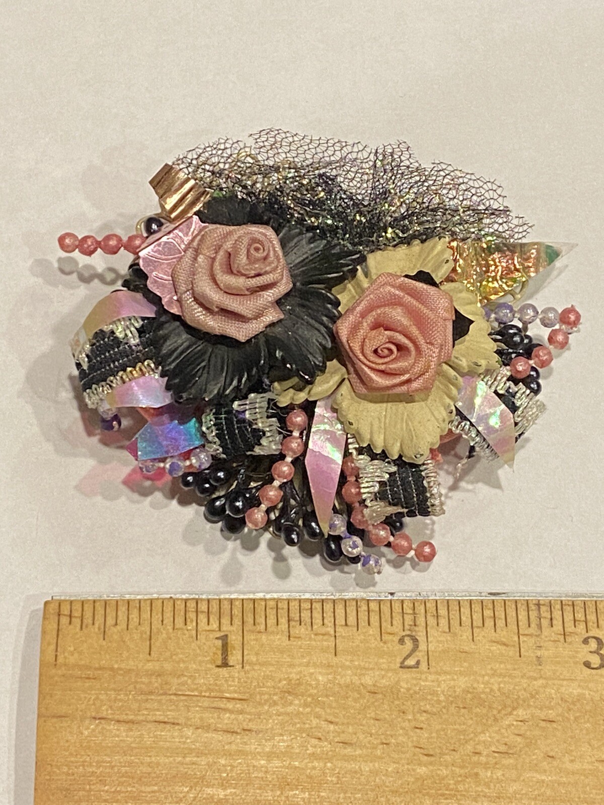 Handmade recycled Art Brooch by Ira Ono Signed Trashface OOAK