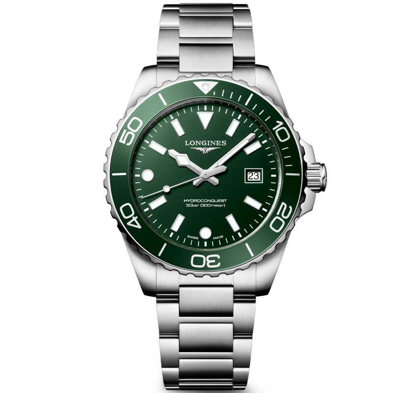 New Longines HydroConquest 42mm Green Dial Men’s Watch L37694066