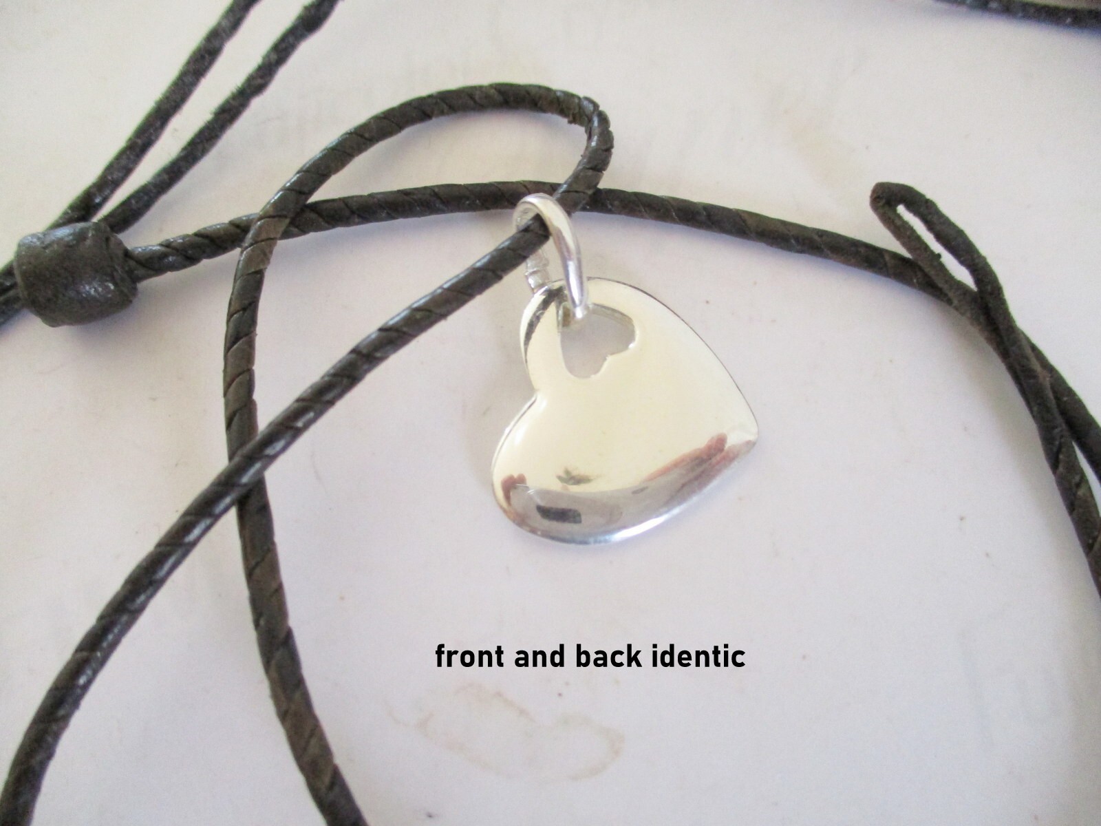 Heart Heart LOVE Love Hallmarked Sterling Silver 925 Partner Unisex Cupid Necklace