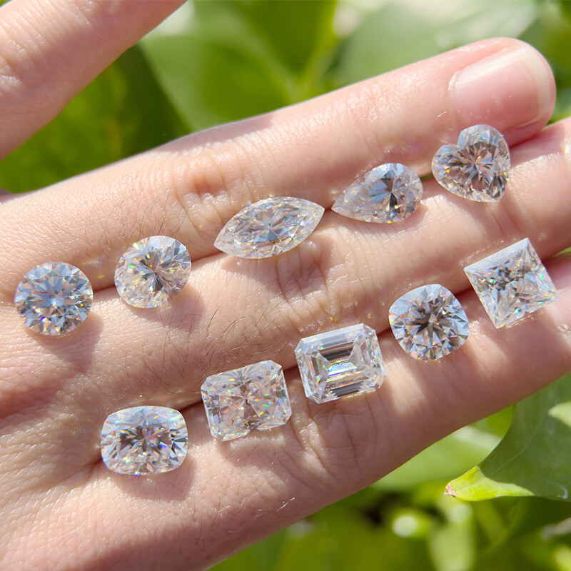High Quality 0.3-10ct D Color VVS1 GRA Certified Multi-shape Moissanite Loose