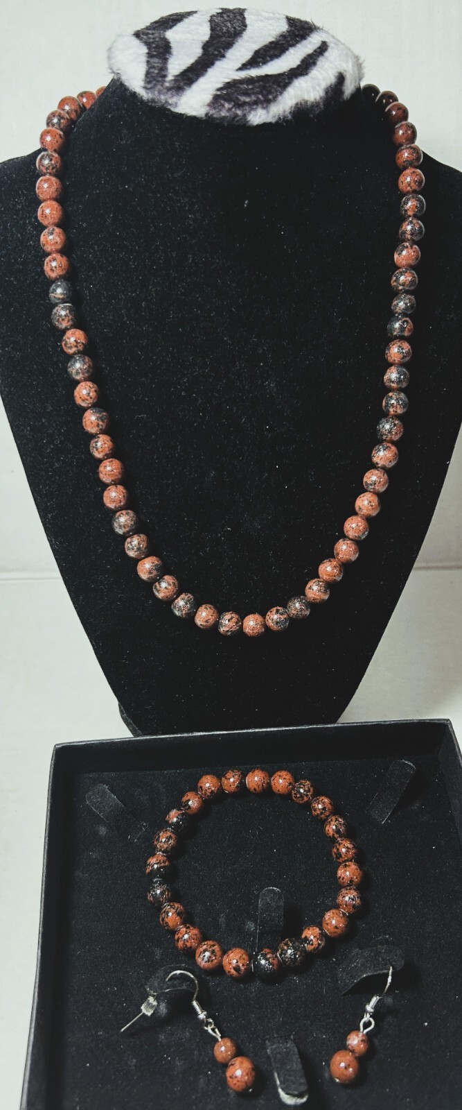new Gold Coast Mahogany Obsidian necklace Bracelet & earrings