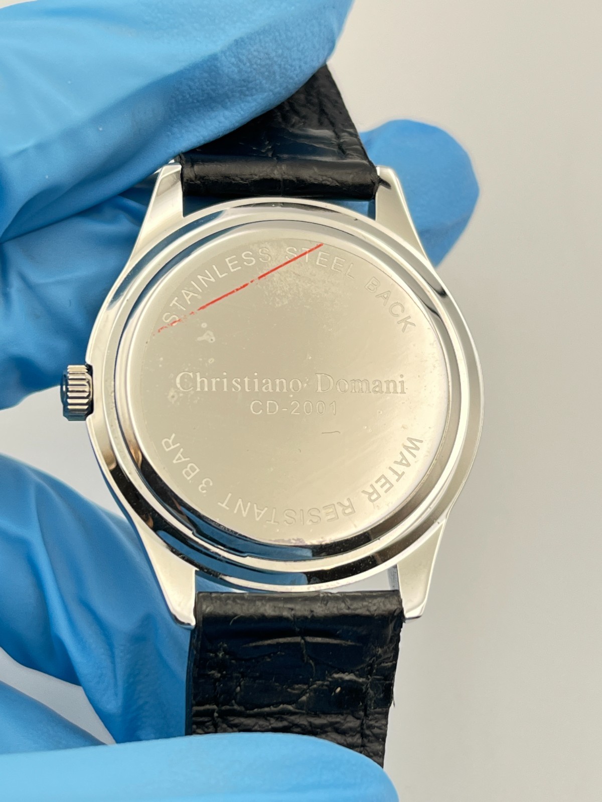 Christiano Domani CD-2001 Moon Phase Quartz men White Dial Watch Japan – Rank B+
