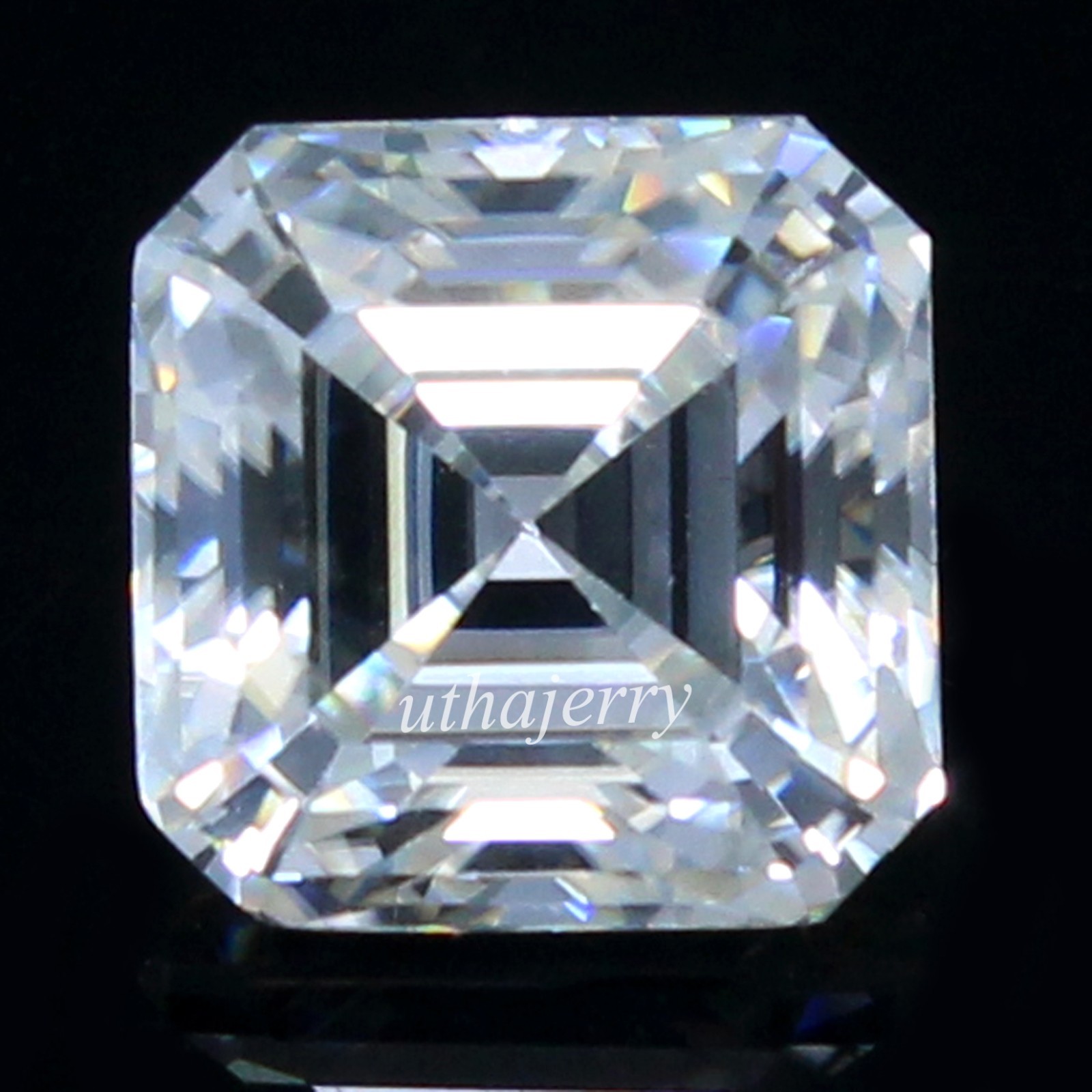 Natural D Color VVS1 Excellent Cut Certified 7.00 MM Asscher Shape White Diamond