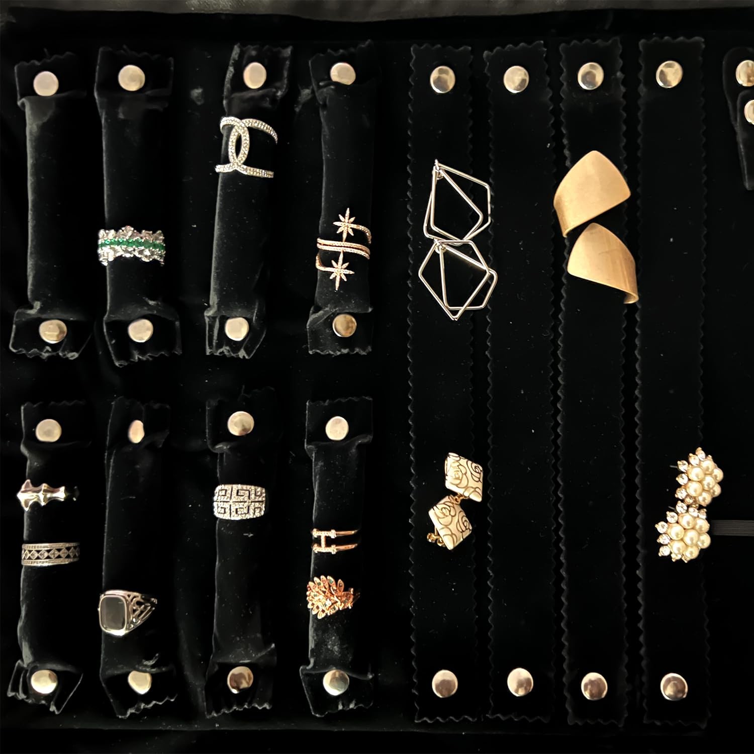 Velvet Travel Jewelry Case Roll Bag Organizer for Necklace Bracelet Earrings …