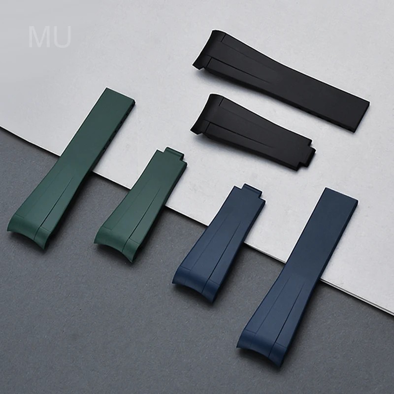 Silicone Curved End Watch Strap 20mm Replacement Band Waterproof Sport Wristband
