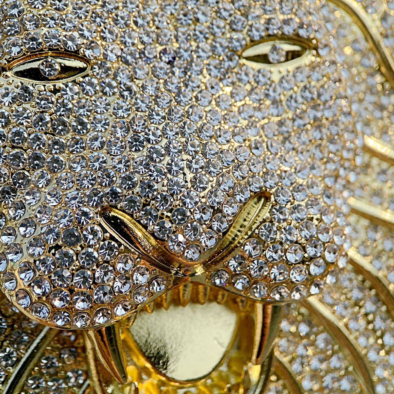 Huge Big Lion Head Jumbo Large Hip Hop Pendant 14K Gold Plated Iced Bling Out CZ