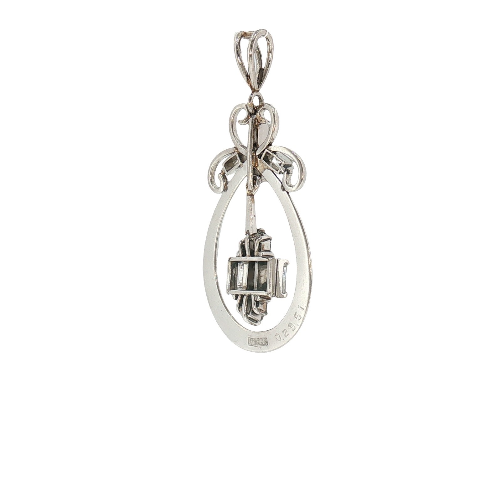1.00 est tcw Natural Diamond & Platinum Pendant IGI Report # 20J2282026