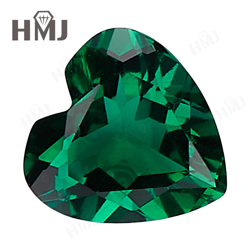 Certified Zambian Emerald Pear Cut Round Cushion Lab Grown Loose Emerald Jewelry