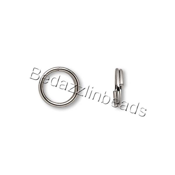 50 Surgical 304 Grade Stainless Steel 6mm Double Ring Splitring Jewelry Findings