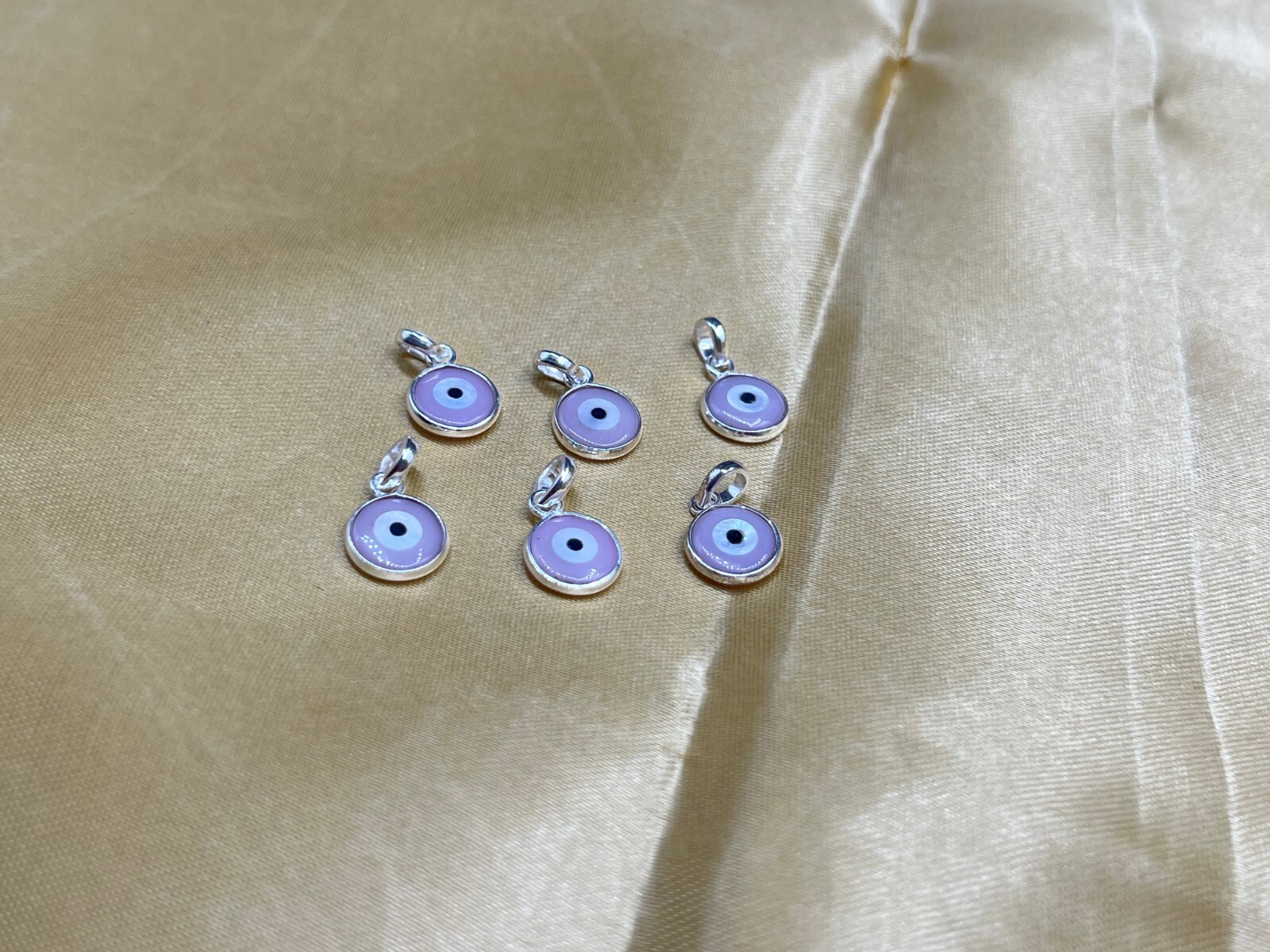 1,5,10 Pcs Bulk 925 Silver Blue Evil Eye Mati Najjar Raksha Kwacha Pendant
