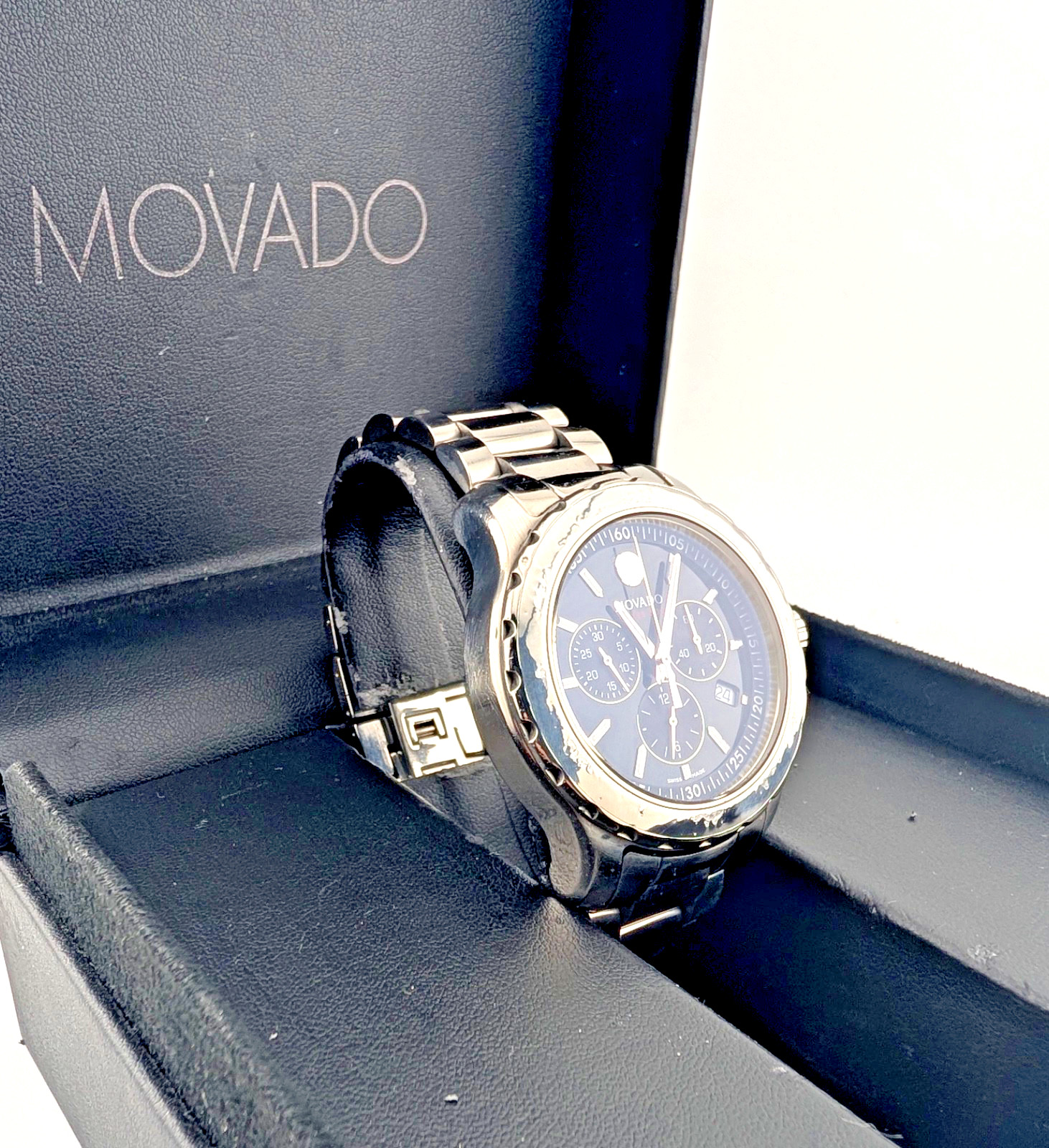 Movado Men’s Series 800 SS W/Black Dial; Model #14.1.27.1426 ~ Special