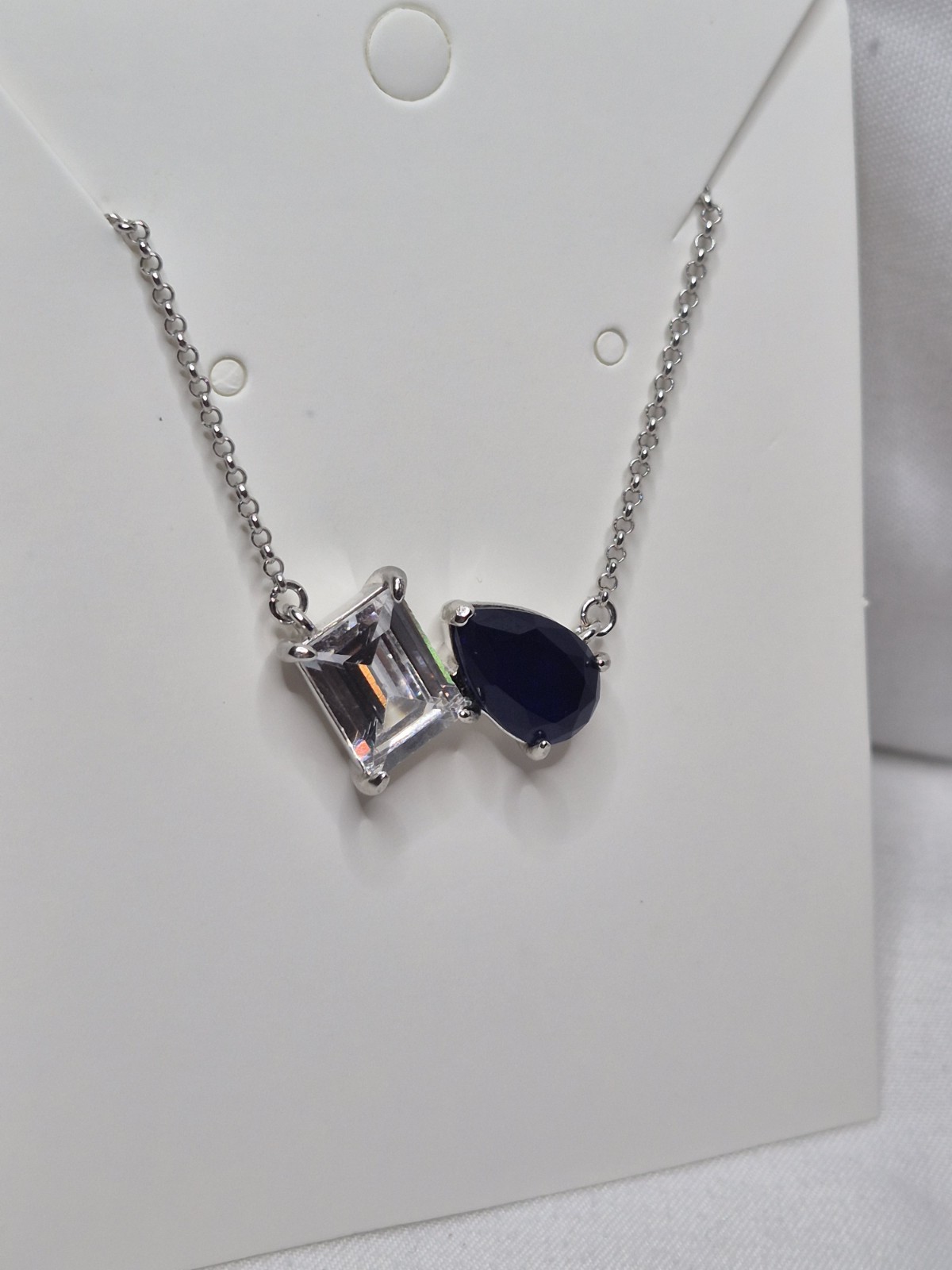 Bomb Party September Necklace NK41387 “Kissed By Quiet ” on Rhodium Plating
