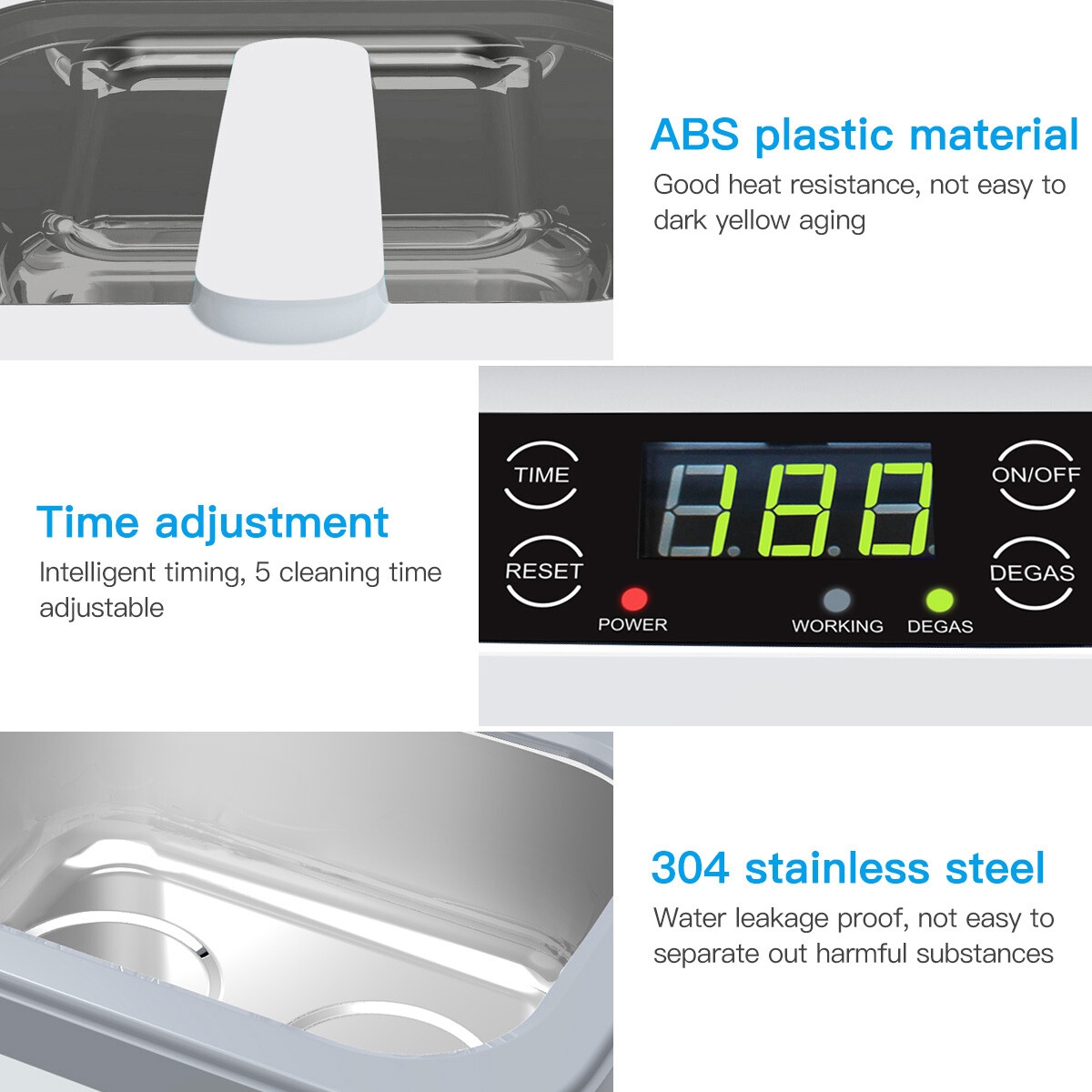 Ultrasonic Cleaner Jewelry Watch Glasses Ring Ultrasound Cleaning Bath Machine