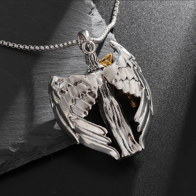 Angel of Heaven Jewelry 2-Tone Sexy Goddess Ascending Pendant Necklace