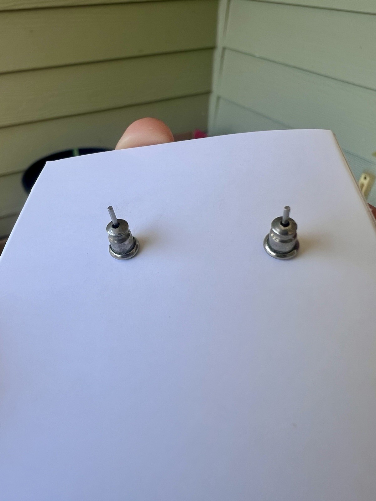 Silver Tone Gothic/Y2K Victorian Cross Stud Earrings