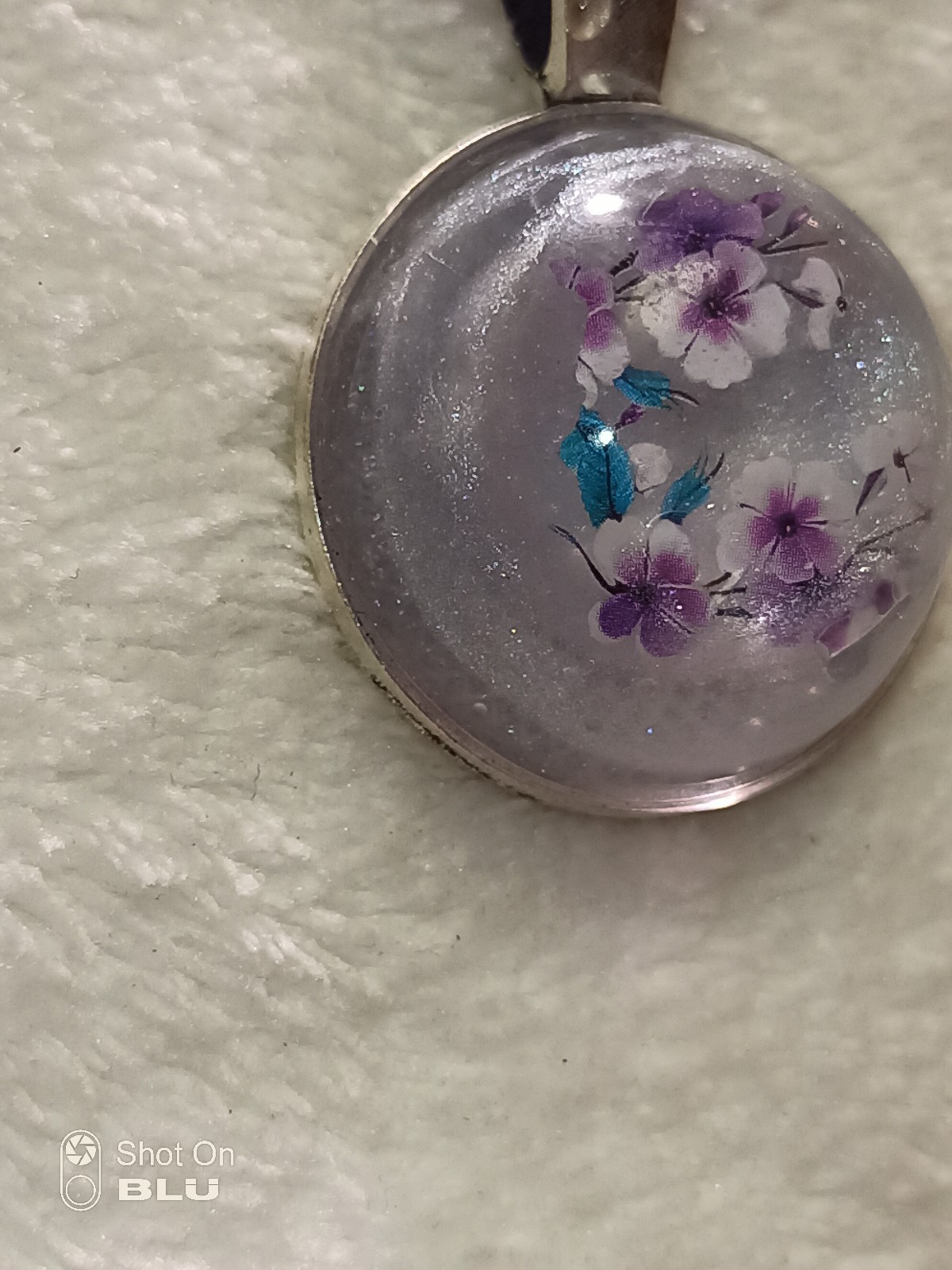 Resin Pendant Necklace Hand Crafted