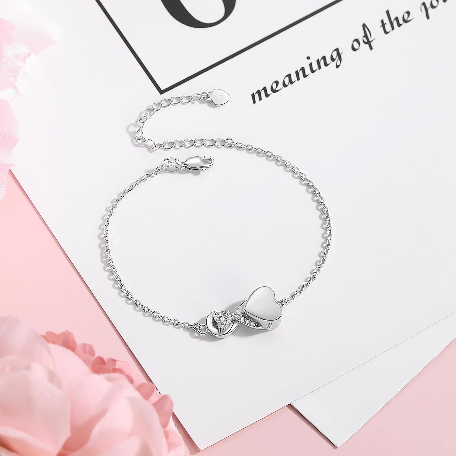 Infinity Cremation Urn Bracelet for Ashes Sterling Silver Memorial Gifts Women