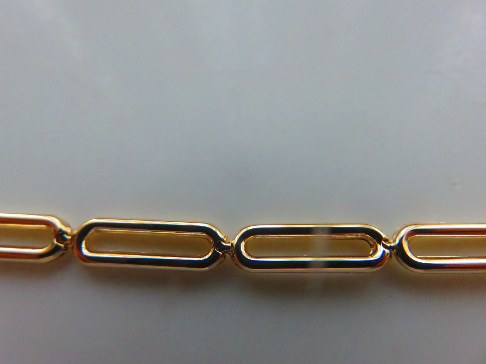 Gold Bracelet 9 Carat Yellow Gold Interlocking Links Straight