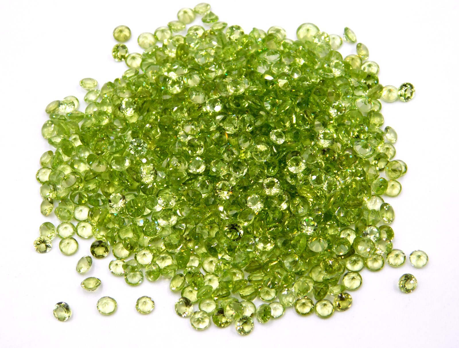 Natural Peridot Round Cut Lot Loose Gemstone 3 MM For Jewelry Making P-1267/1
