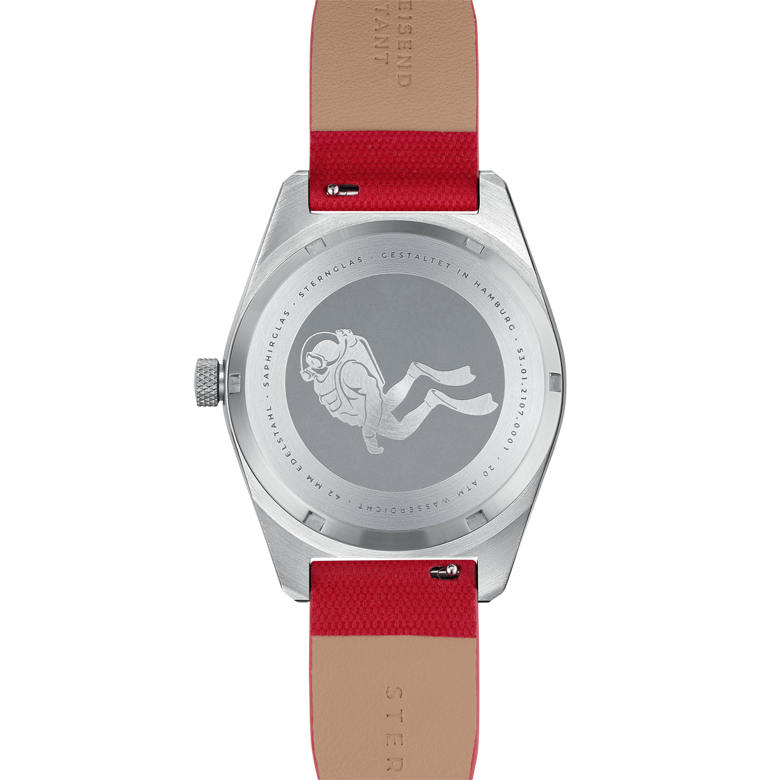 STERNGLAS Marus Sport Pepsi Automatic 42 mm + Bracelet & 3 straps