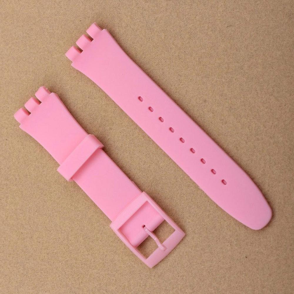 Silicone Watch Strap 17mm 19mm 20mm Sport Rubber Band Men Women for Swatch