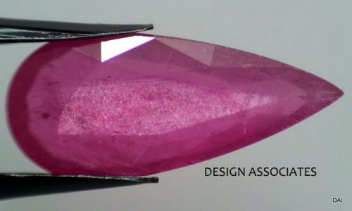 RUBY 27.38 X 12.01 MM PEAR CUT EARTH MINED AND TREATED GEMSTONE AAA (180006)