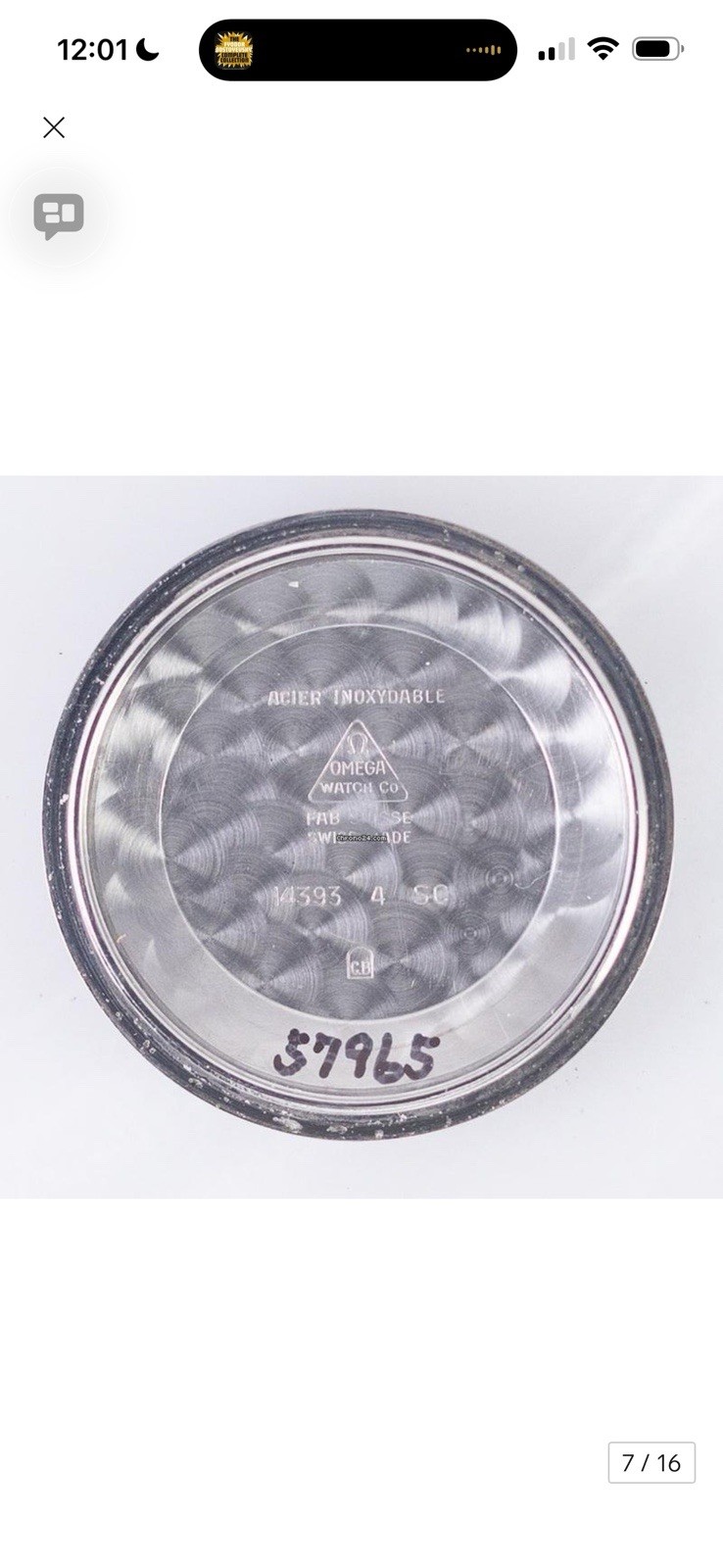 Omega Constellation RARE “Railroad Minute Track” Dial, 1959 Reference 14393