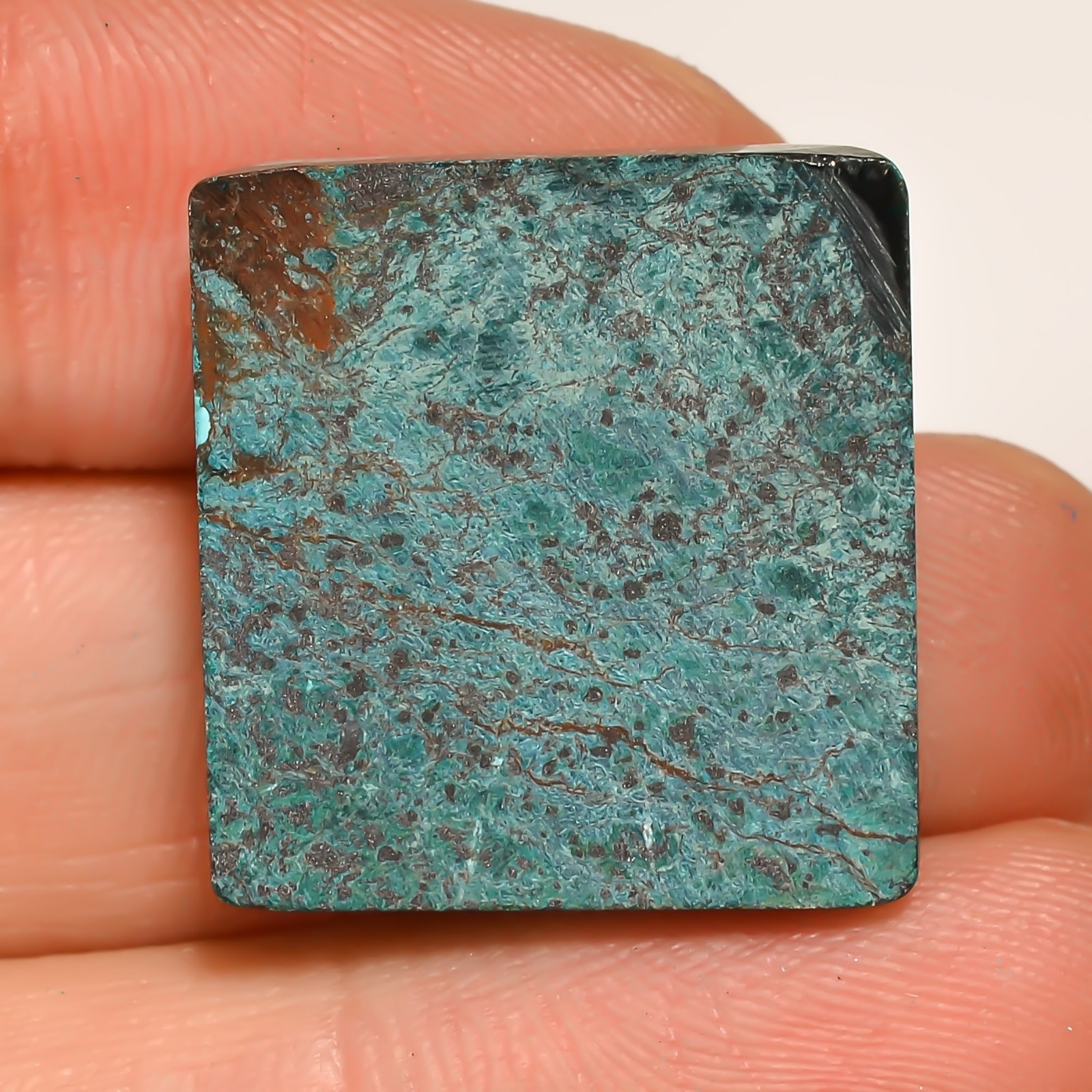 30.80 CTS Beautiful NATURAL TIBET TURQUOISE Cushion Cabochon Gemstone 20X22X5 mm