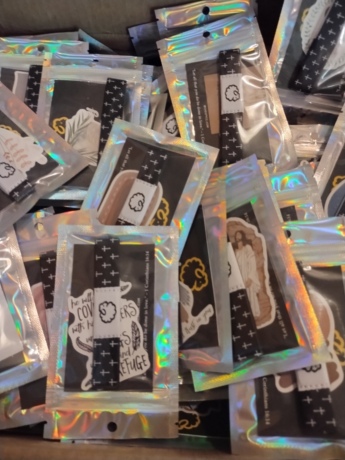 60 Pcs bulk NFC Daily Bible Verse LOVE LIKE JESUS Bracelets Wristbands unisex