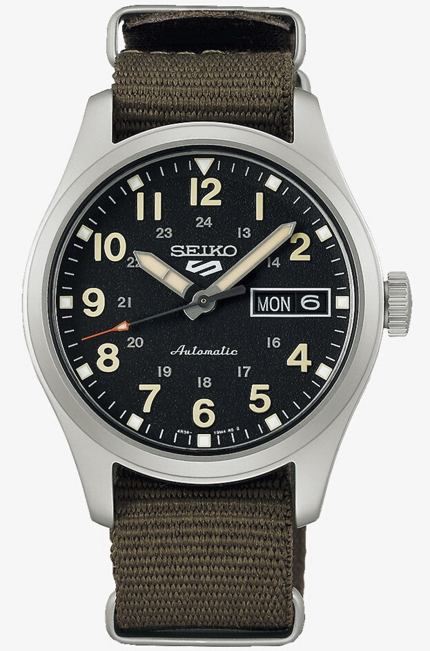 Seiko 5 ‘Green zone’ Midfield Sports Style Nylon Strap Men’s Watch SRPJ85K1
