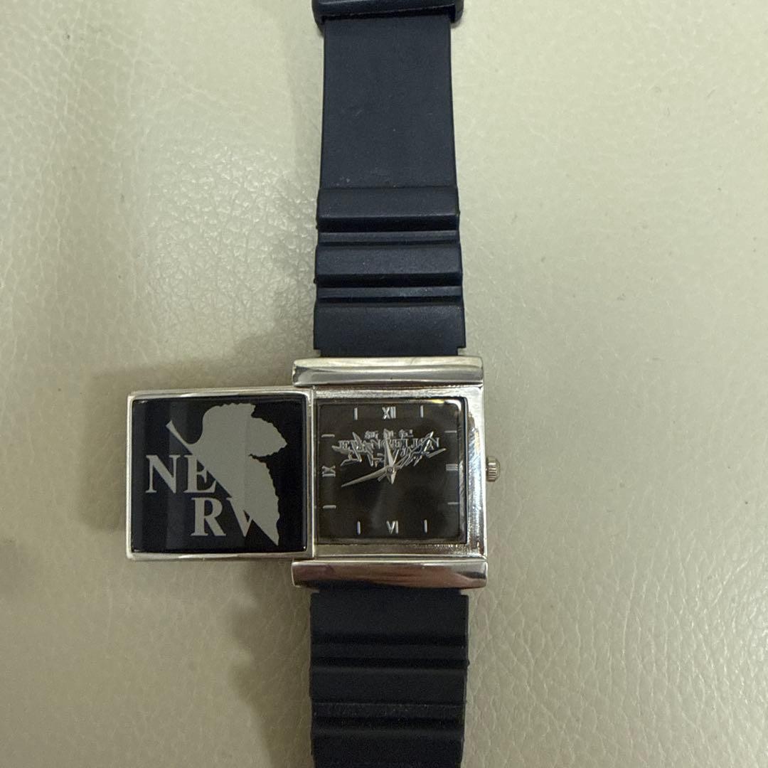 Evangelion NERV Logo Square Quartz Watch Black Unused