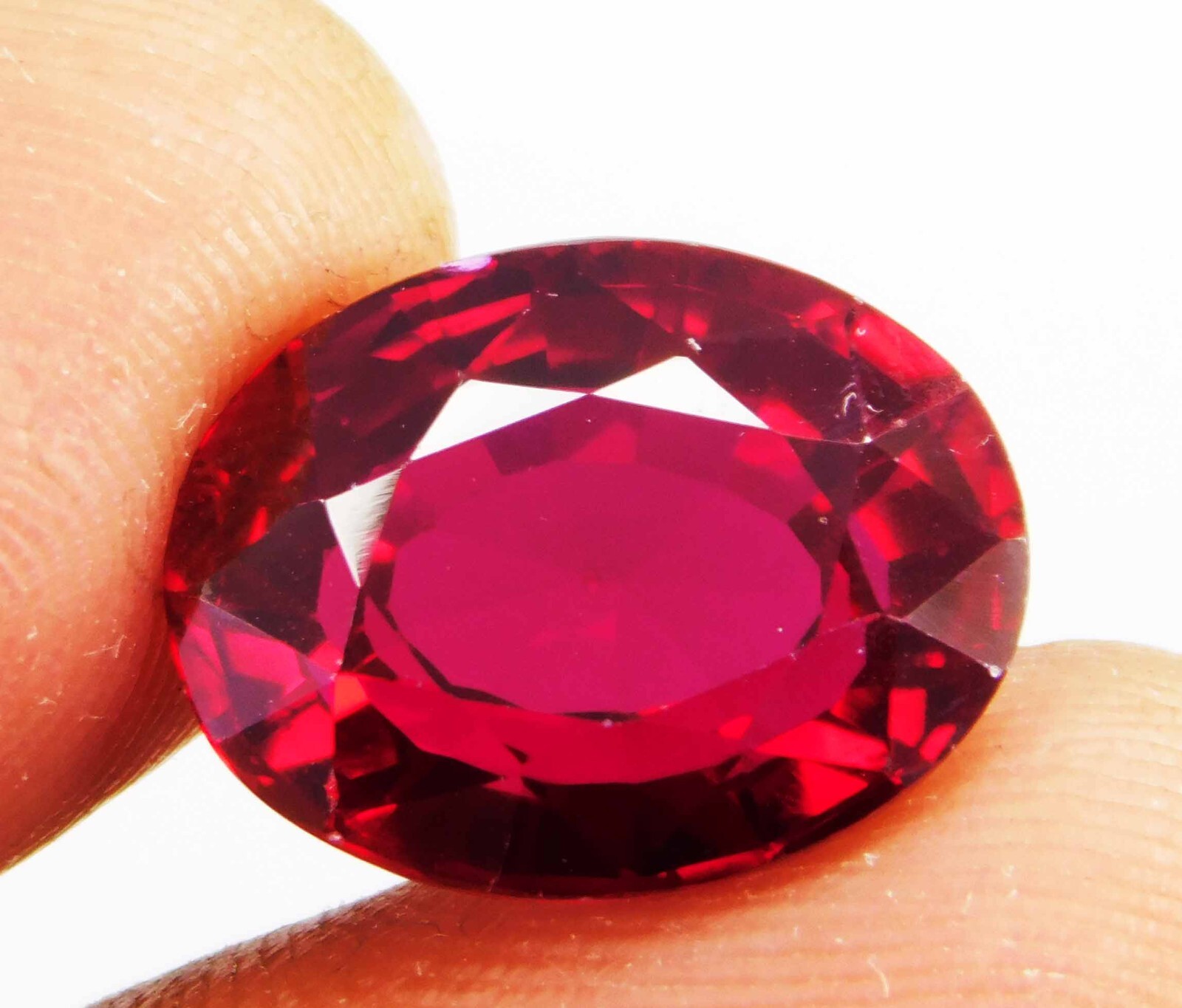 Certified 12.35 Ct Natural BURMA Red Ruby Unheated Oval Cut Loose Gemstone