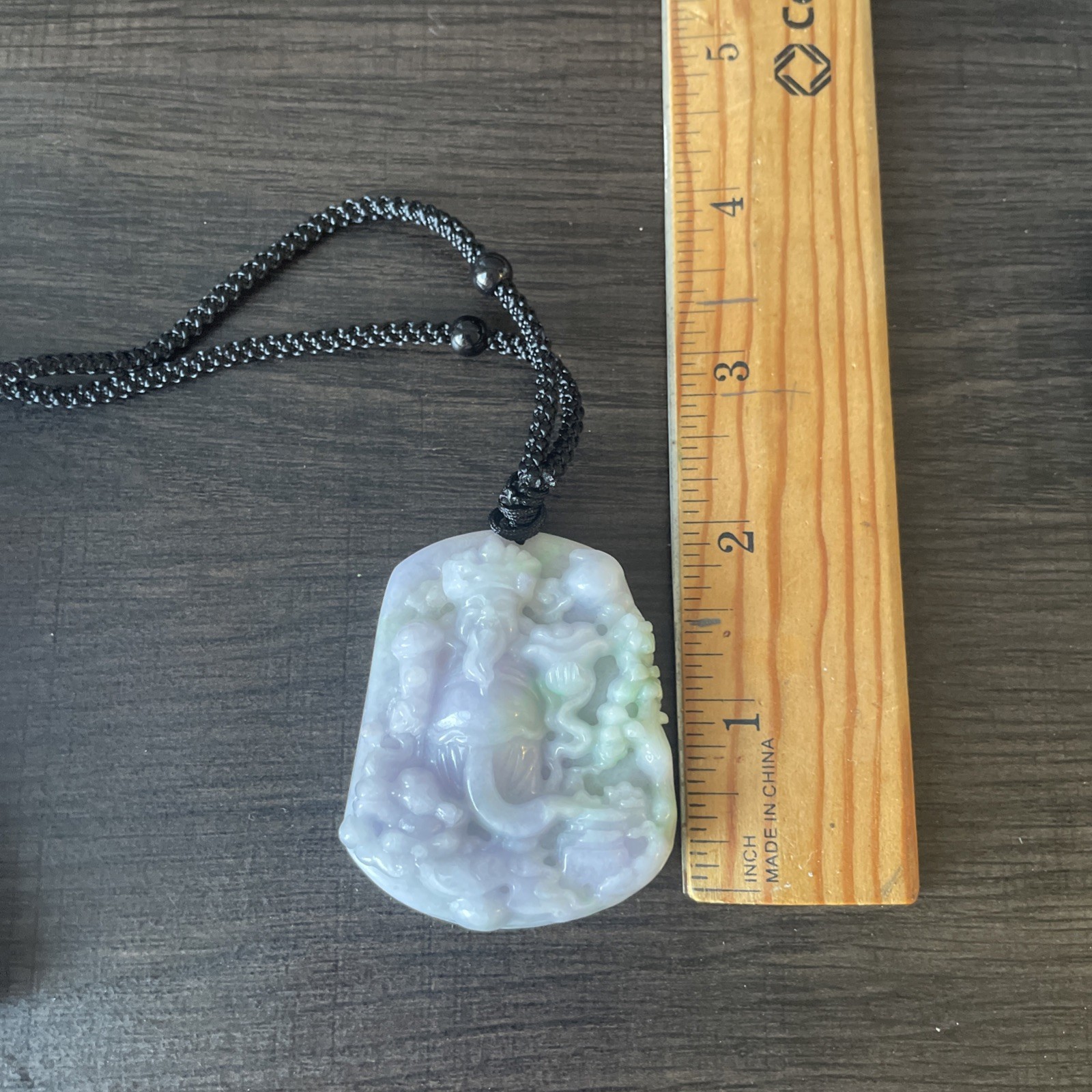 Jade Carving Lavender And Green Grade A all Natural 100% Jade